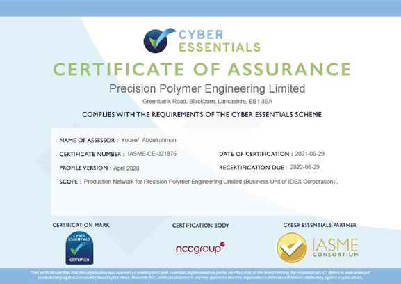 Cyber Essentials Assurance Certificate