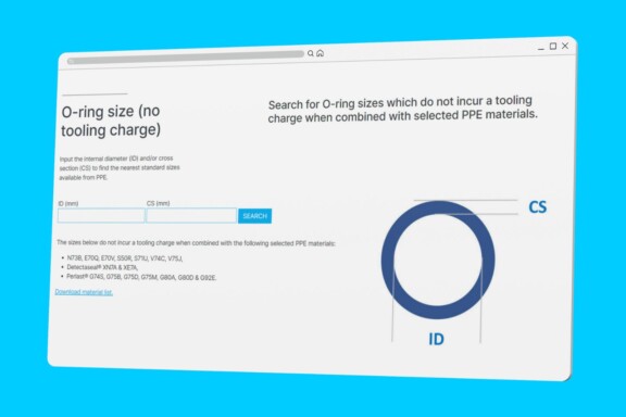 O-ring size (no tooling charge)